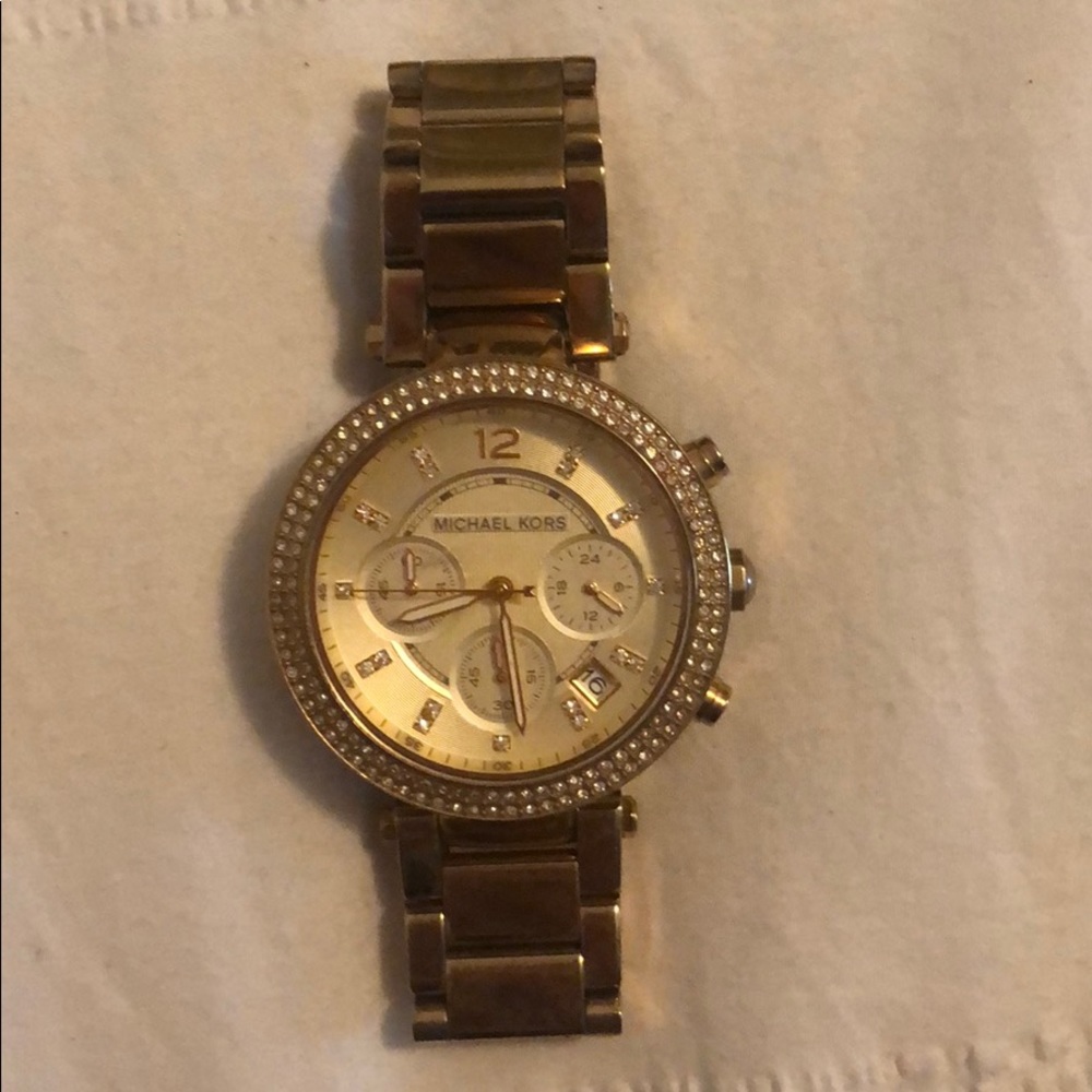 Gold MK watch- needs new battery